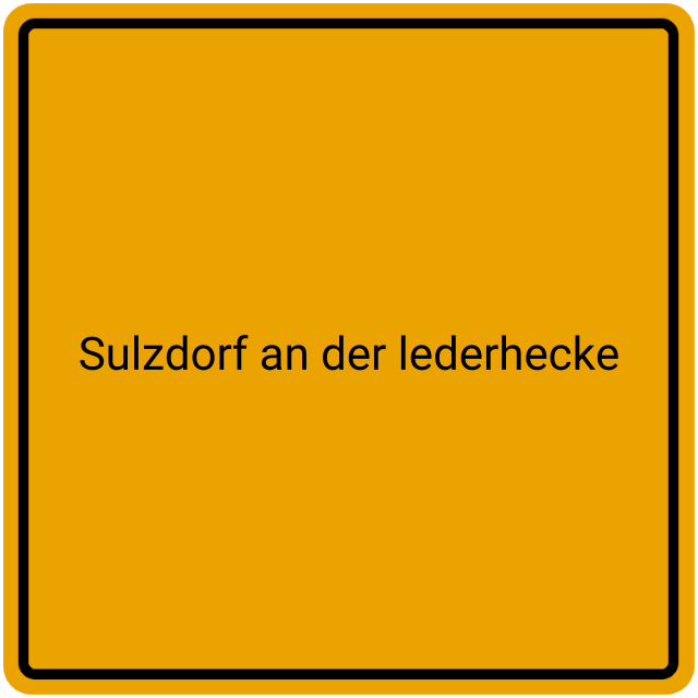 Meldebestätigung Sulzdorf an der Lederhecke